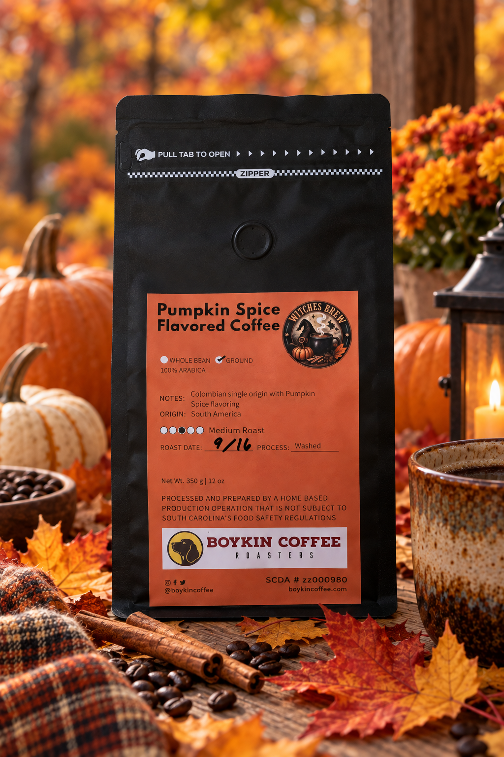 Witches Brew Pumpkin Spice Flavored Coffee